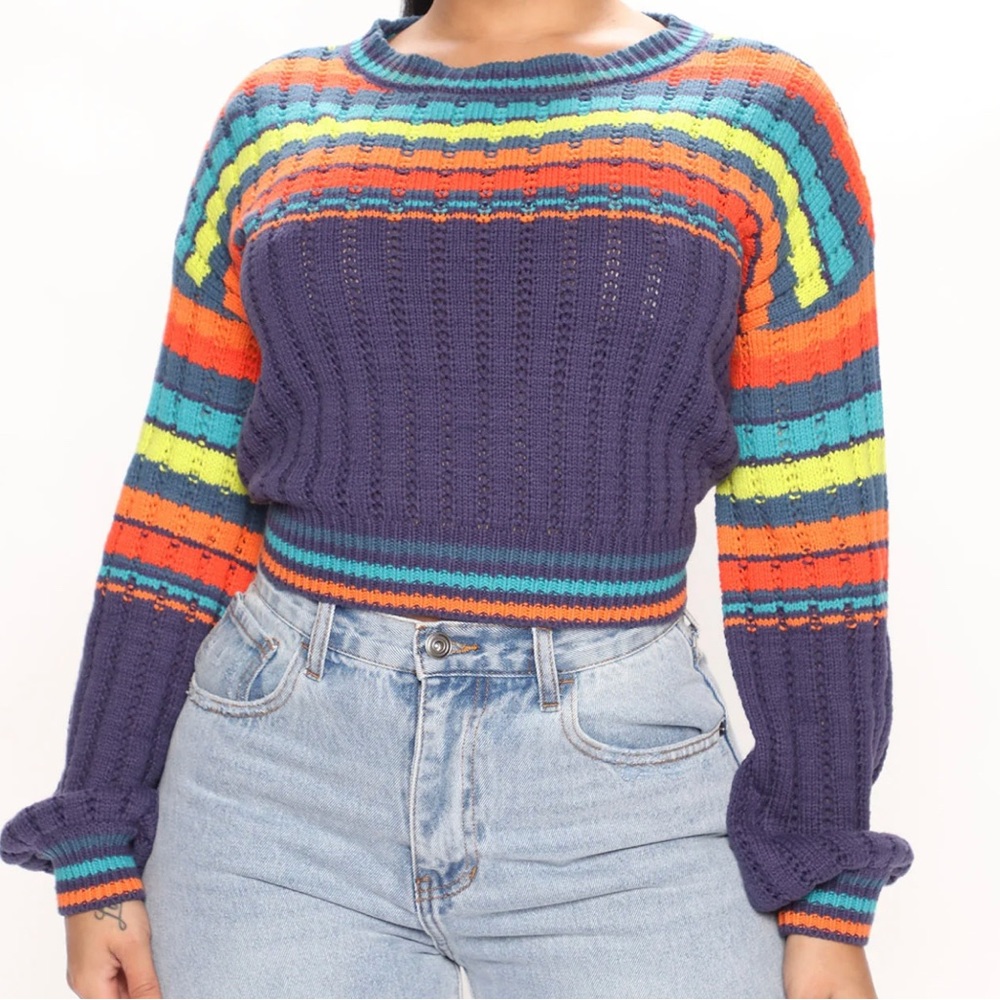 FASHION NOVA striped sweater